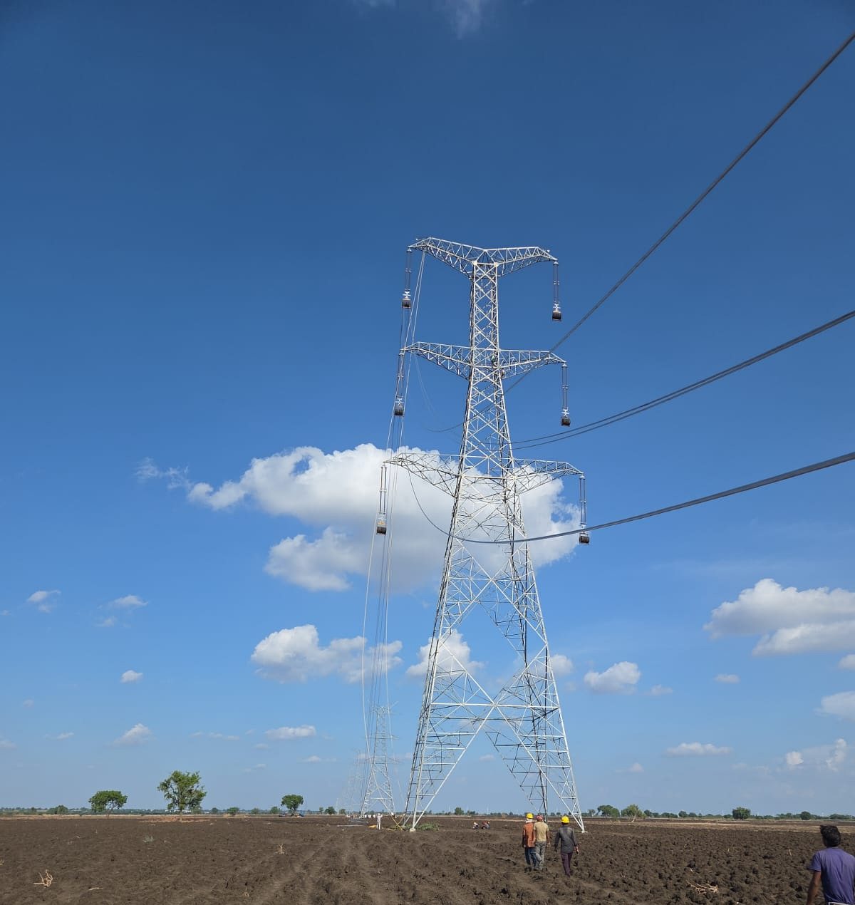 765 kV transmission tower erected by Pushpalata Infratech